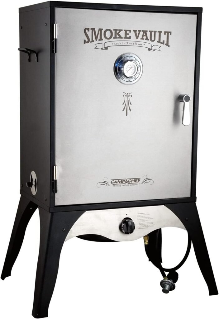 Camp Chef Smoke Vault - Vertical, Propane Meat Smoker for Outdoor Cooking of Meat, Pies  More - 150°F to 350°F Range - 24