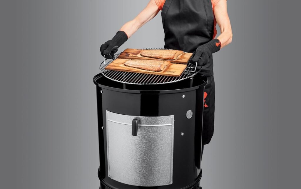 Weber 14.5 -inch Smokey Mountain Cooker, Charcoal Smoker,Black