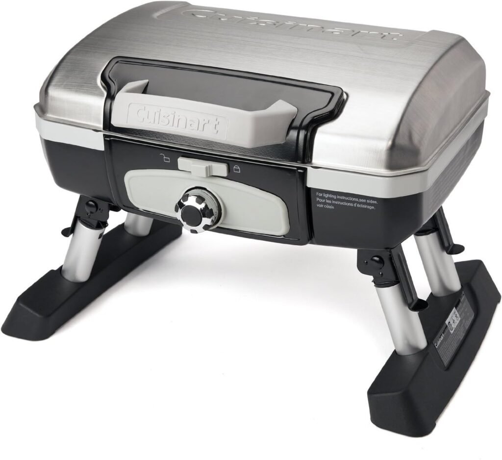 Cuisinart CGG-180TS Petit Gourmet Portable Tabletop Gas Grill, Stainless Steel