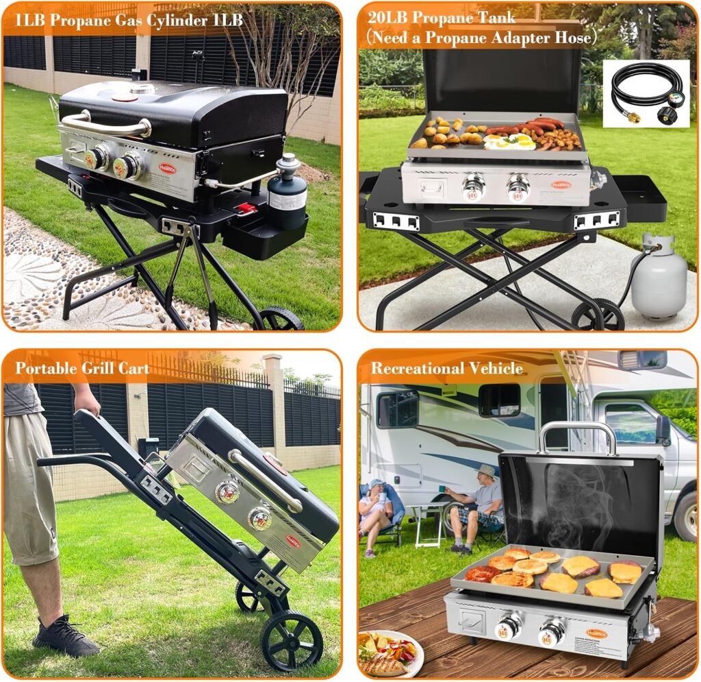 Hisencn Portable Flat Top Grill Propane Gas Grill Review