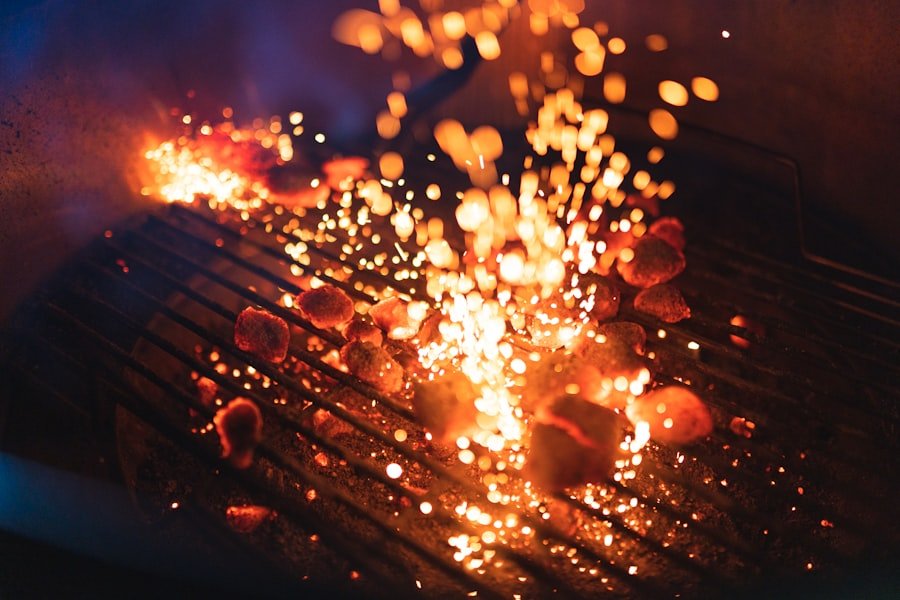 Photo charcoal barbeque grill